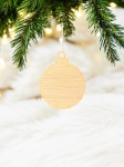 100mm+Bauble+-+Oak+Veneer
