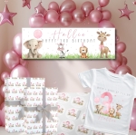 Personalised+Pink+Safari+Birthday+Bundle+Small