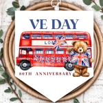 VE+Day+Bunting+Pennant+-+Bear+%26+Bus
