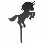 60mm+Unicorn+Cake+Topper+-+Acrylic