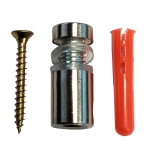 12x20mm+Sign+Mount+Stand+Off+Fixing+Stainless+Steel+inc+wallplug+and+screw+%28EACH%29